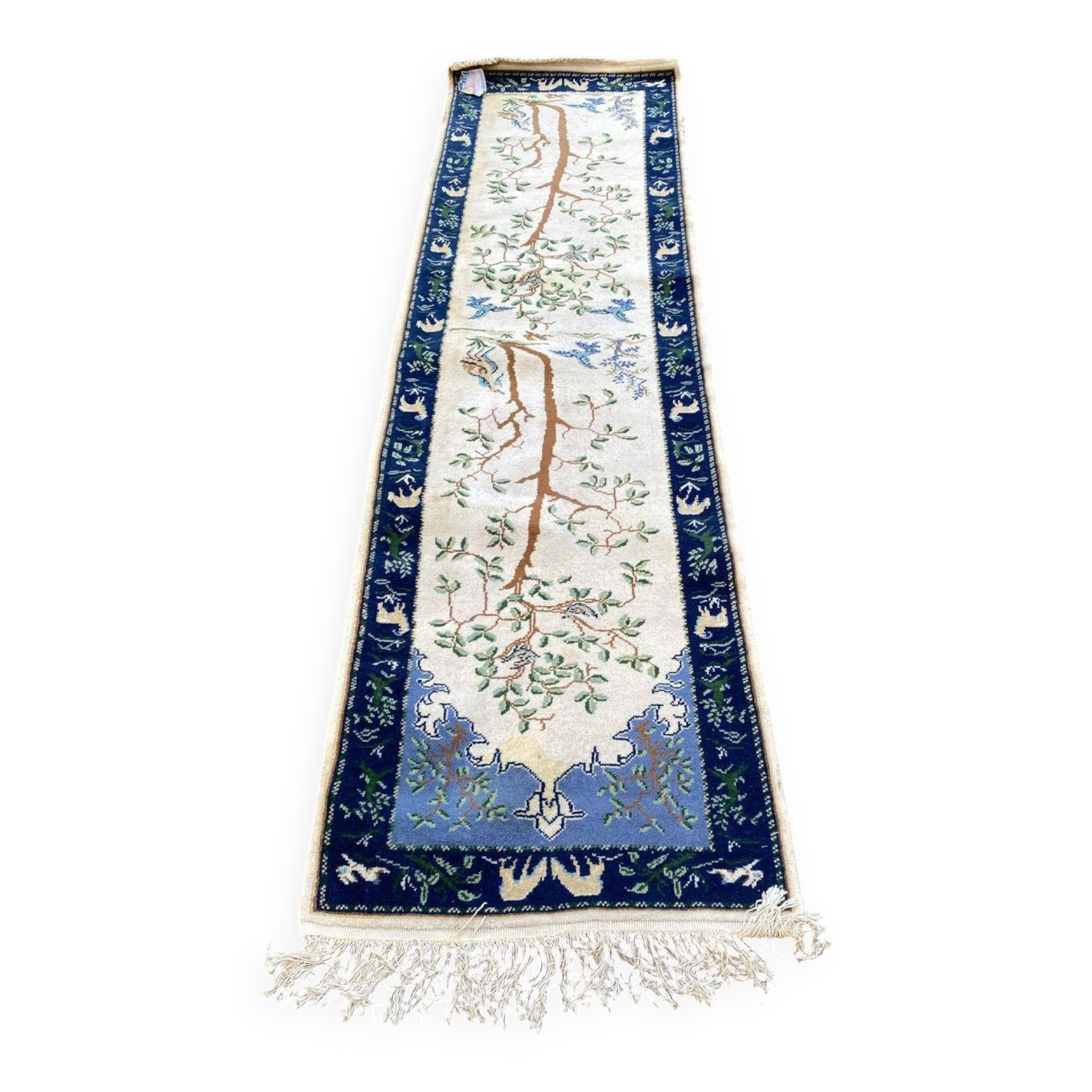 Long Berber rug from Tunisia in wool 270x72cm