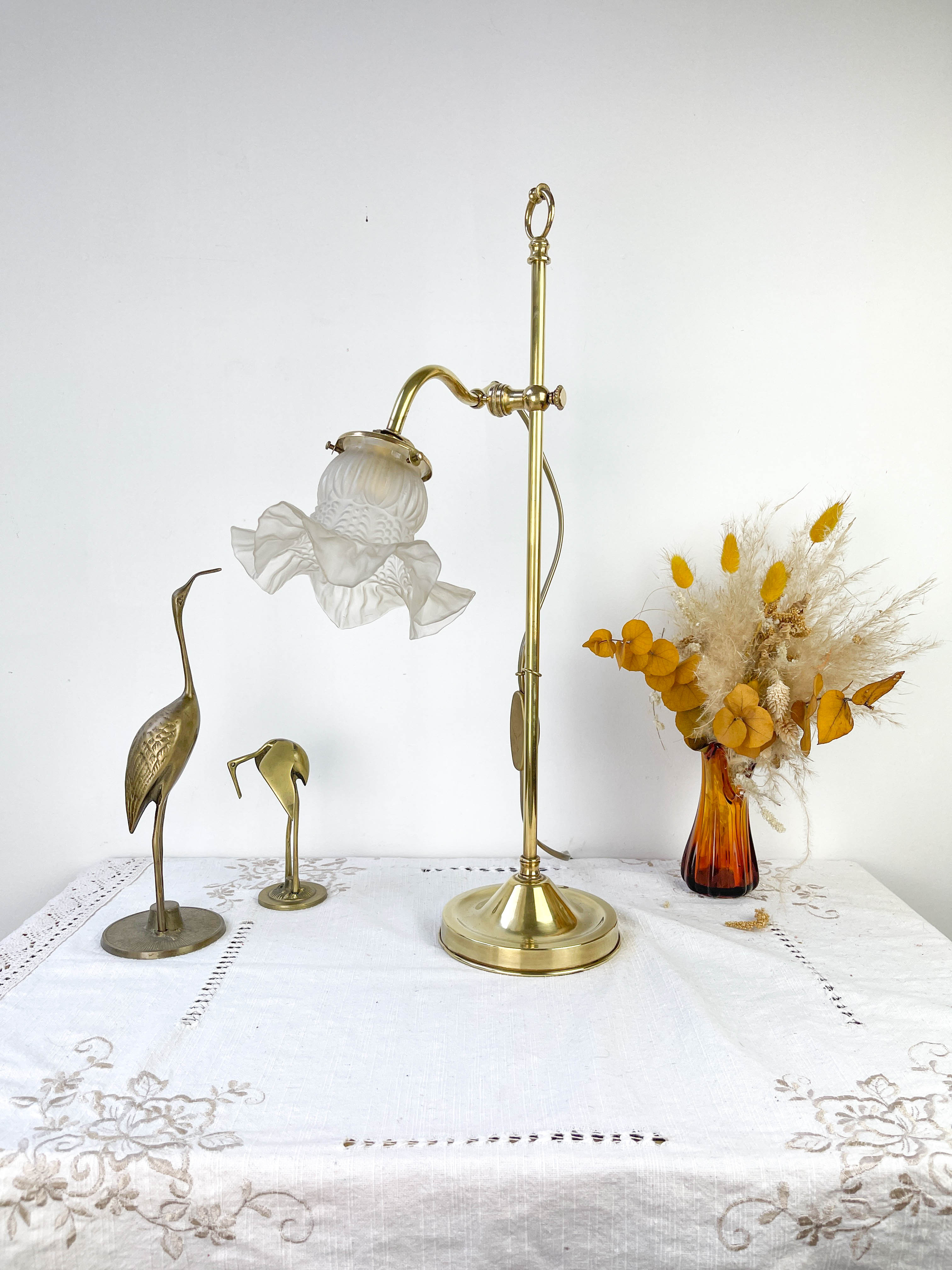 Articulated desk lamp Swan neck Art Deco Year 20 30