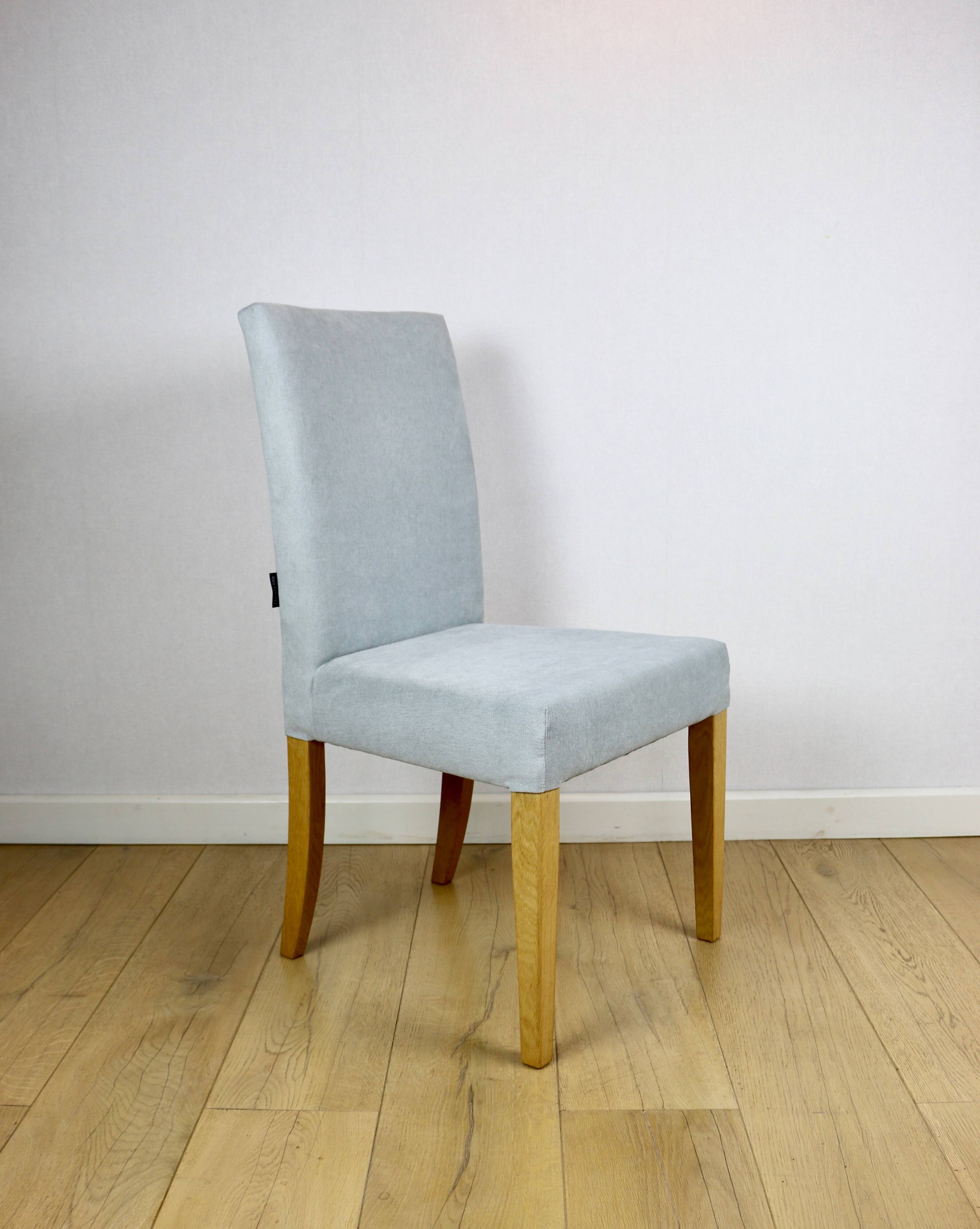 Oak chairs Ikea after renovation vintage blue-celadon-grey - 2 pieces - set