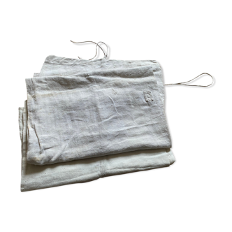 Two hemp grain bags