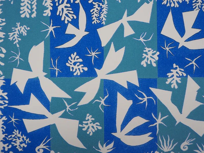 Henri Matisse: Doves in the Sky, signed silkscreen.