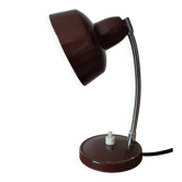 Vintage desk lamp from the 60s/70s – chocolate brown – flexible chrome neck