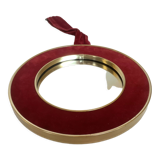 Old garnet velvet mirror