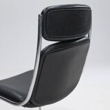 Paire de chaises cantilever en cuir par Mauser Werke Waldeck, Allemagne de l'Ouest, 19