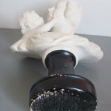 Sculpture in plaster, young mother and child