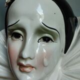 Vintage Pierrot ceramic lamp base.