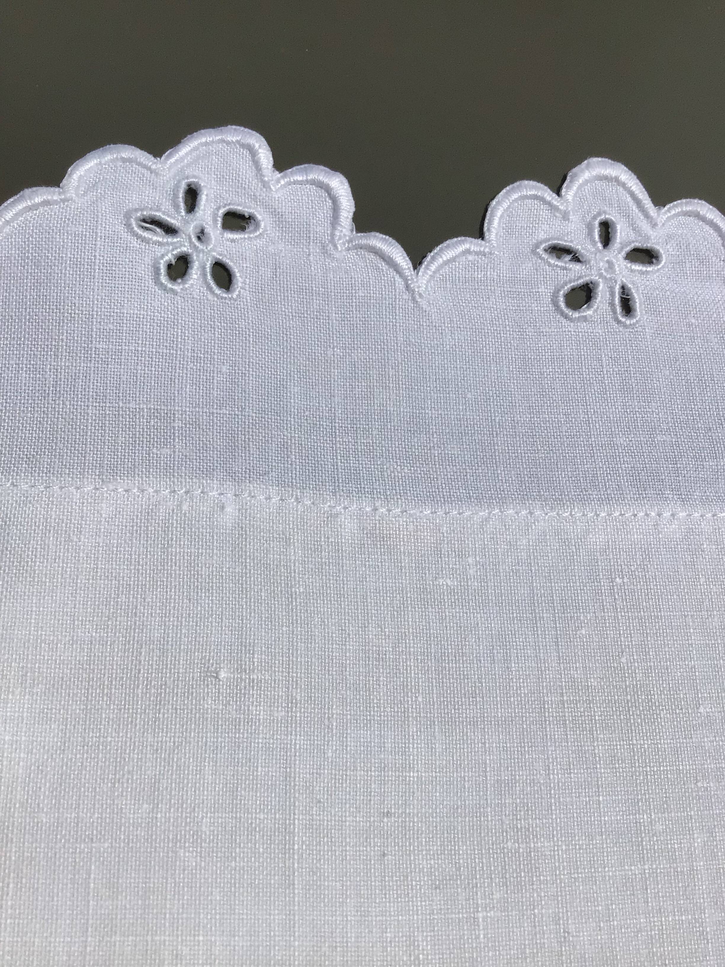 FM embroidered linen pillowcase English embroidery