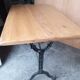 110cm bistro table with solid wood top