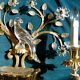 Large Italian gilt metal and crystal glass sconces from Banci Firenze, 1960s, set of 2
