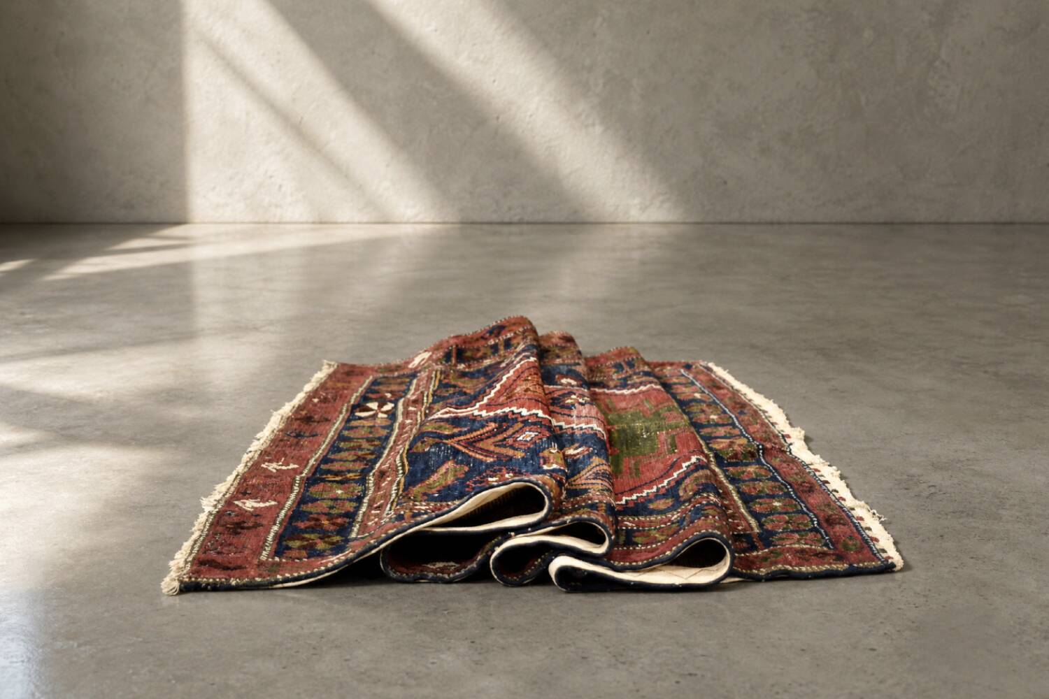 Vintage Handwoven Oriental Tribal Rug, 1940s