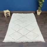 Tapis berbère beni ouarain losange rouge 170 X 250 cm