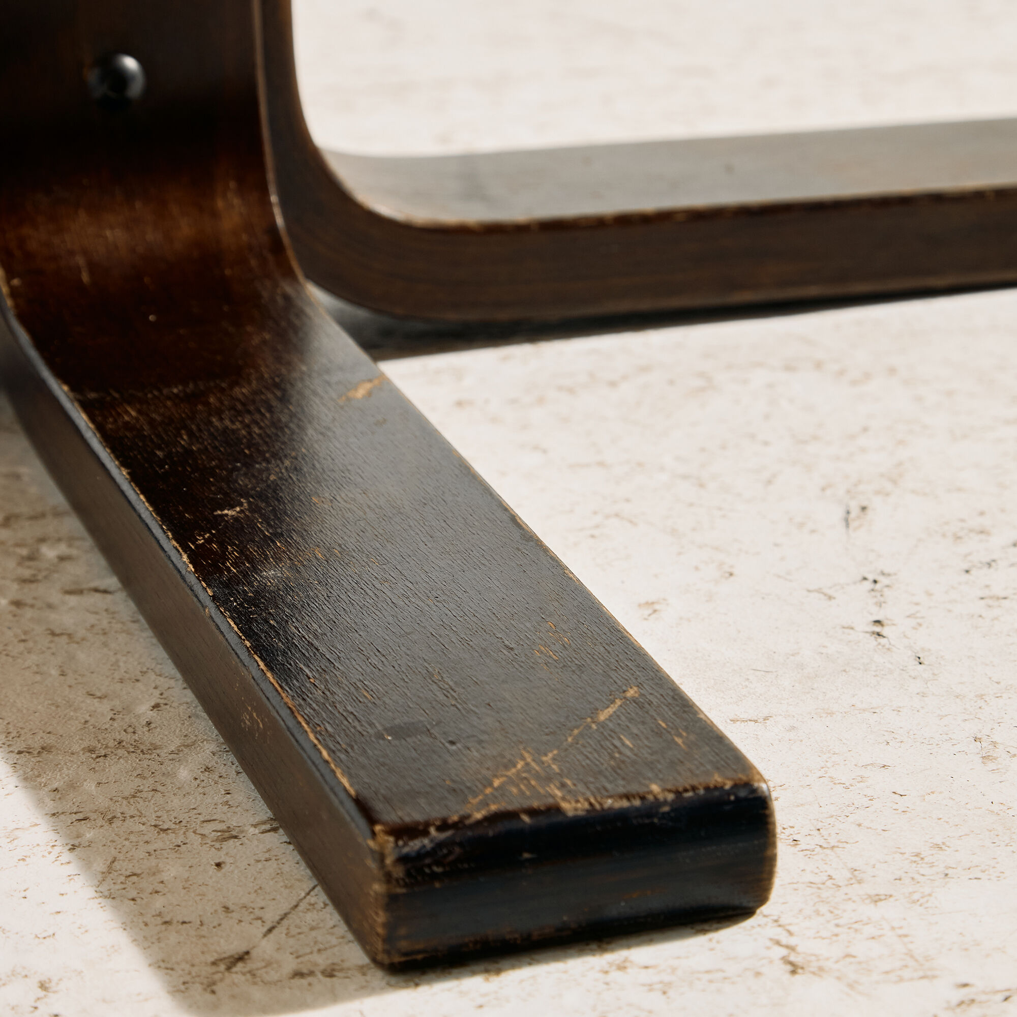 Table basse en hêtre avec plateau en pierre