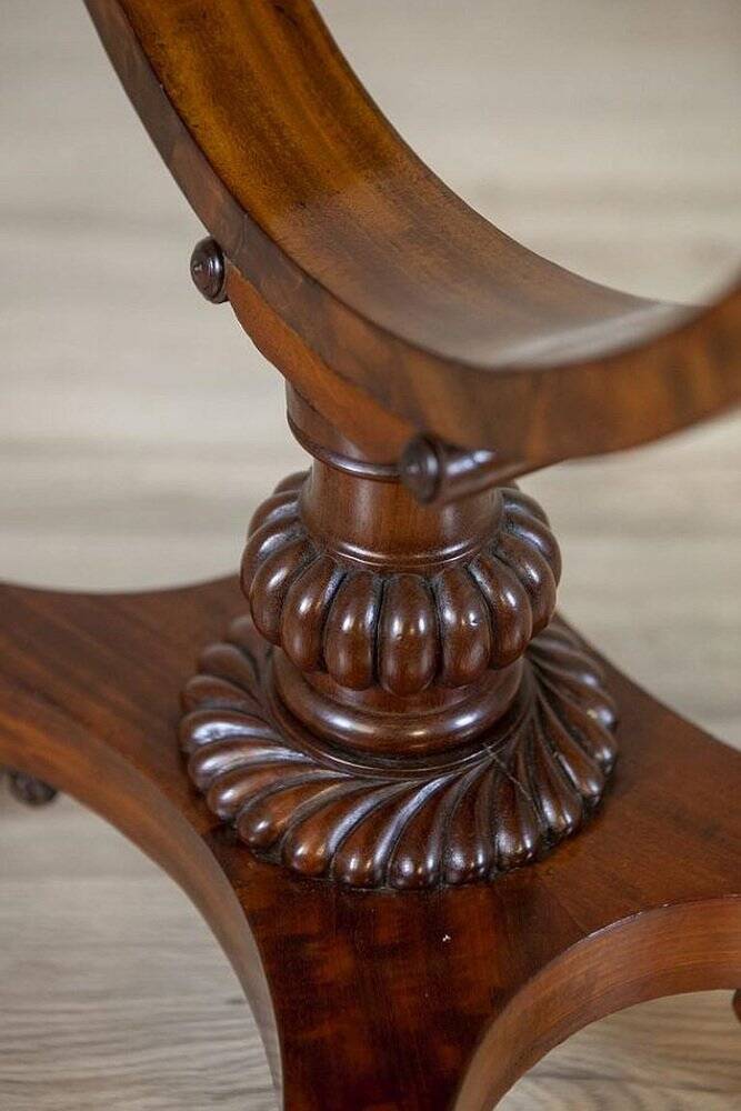 Victorian Mahogany Wood and Veneer Sewing Table, 1850s