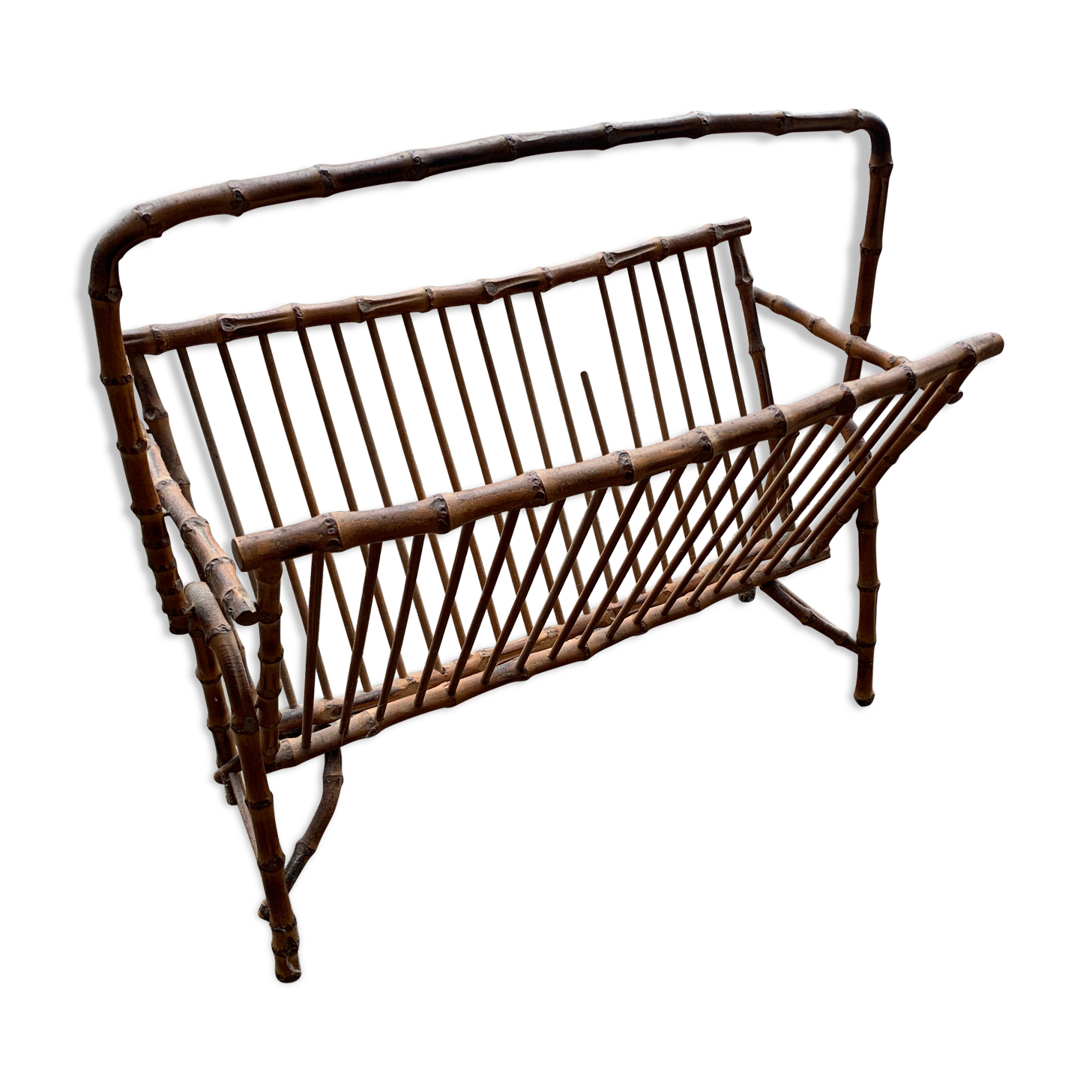 Bamboo magazine holder