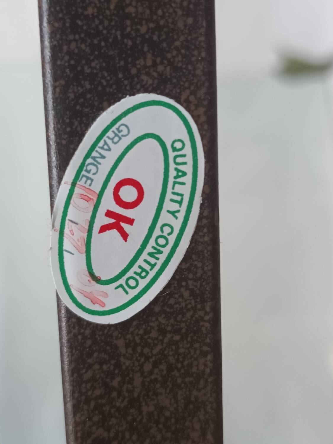 Vintage metal and glass server