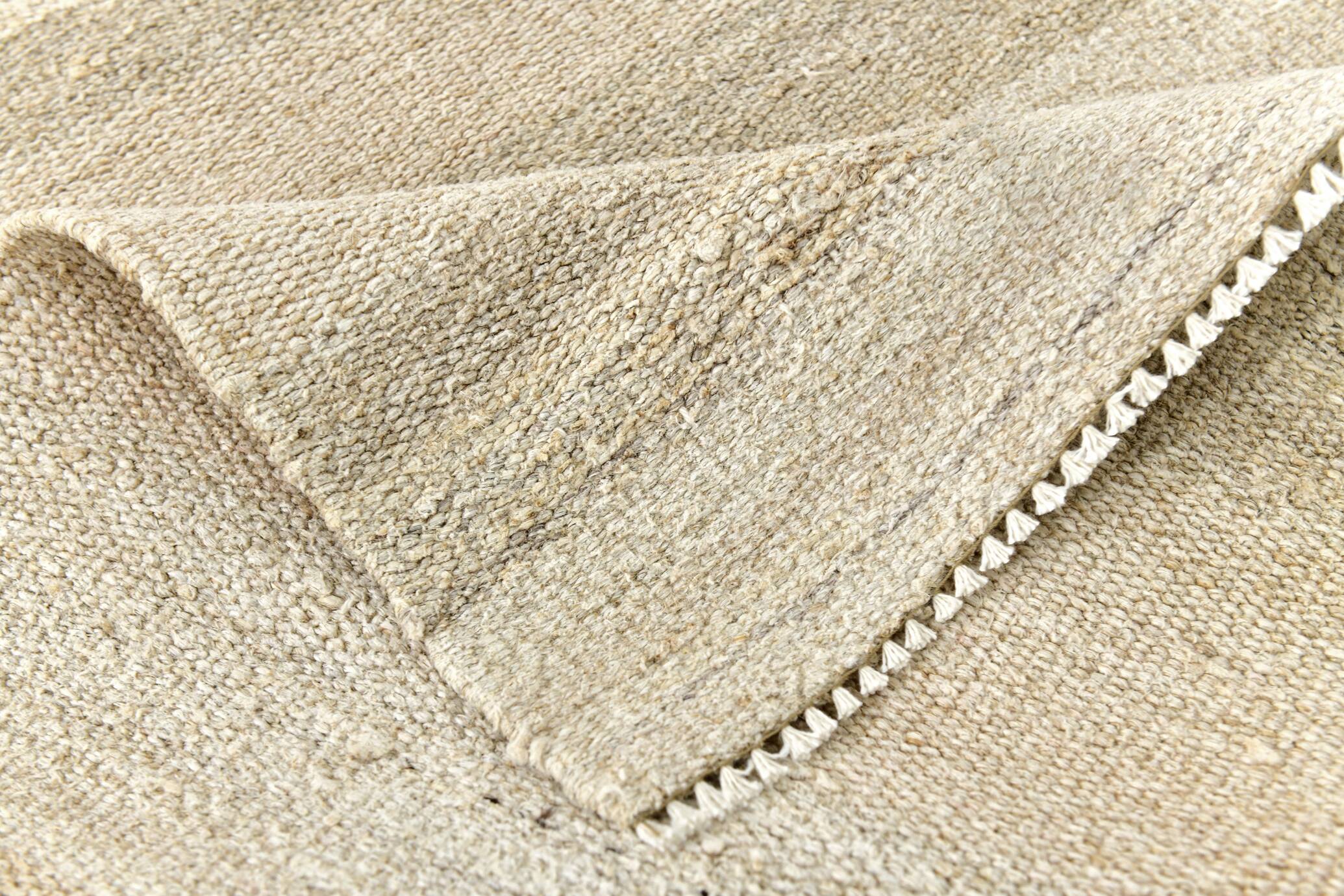 5x8 Beige & Cream Striped Kilim Rug, 160x234Cm