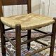Suite of 8 oak chairs and straw seats - 1950s work