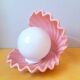 Ceramic and opaline shell lamp