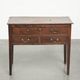 Table basse anglaise antique de style lowboy du XVIIIe siècle en chêne.