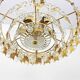 Chandelier in gilded brass and crystal - Palwa - Germany, 1960s