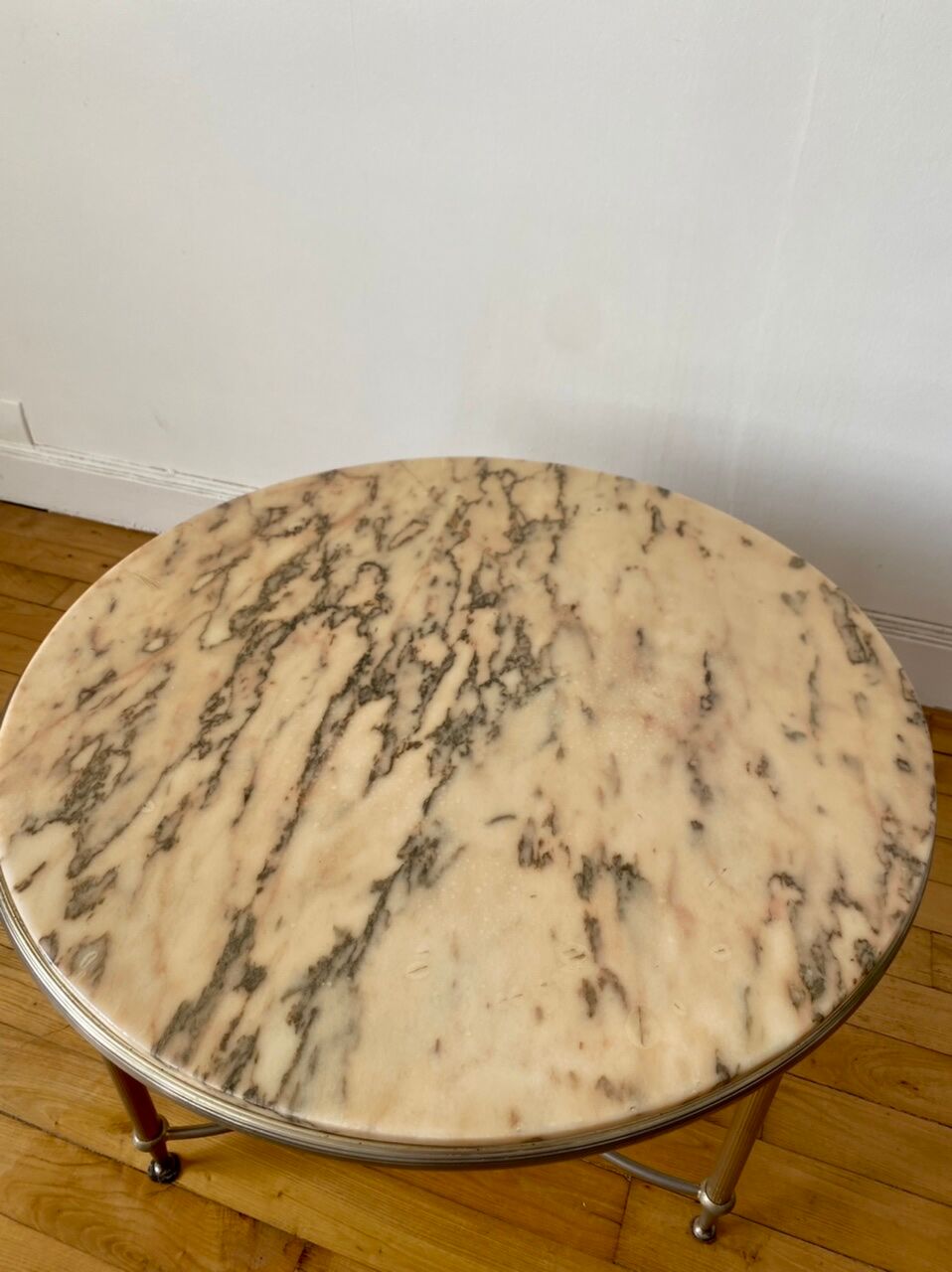 Marble and brass coffee table