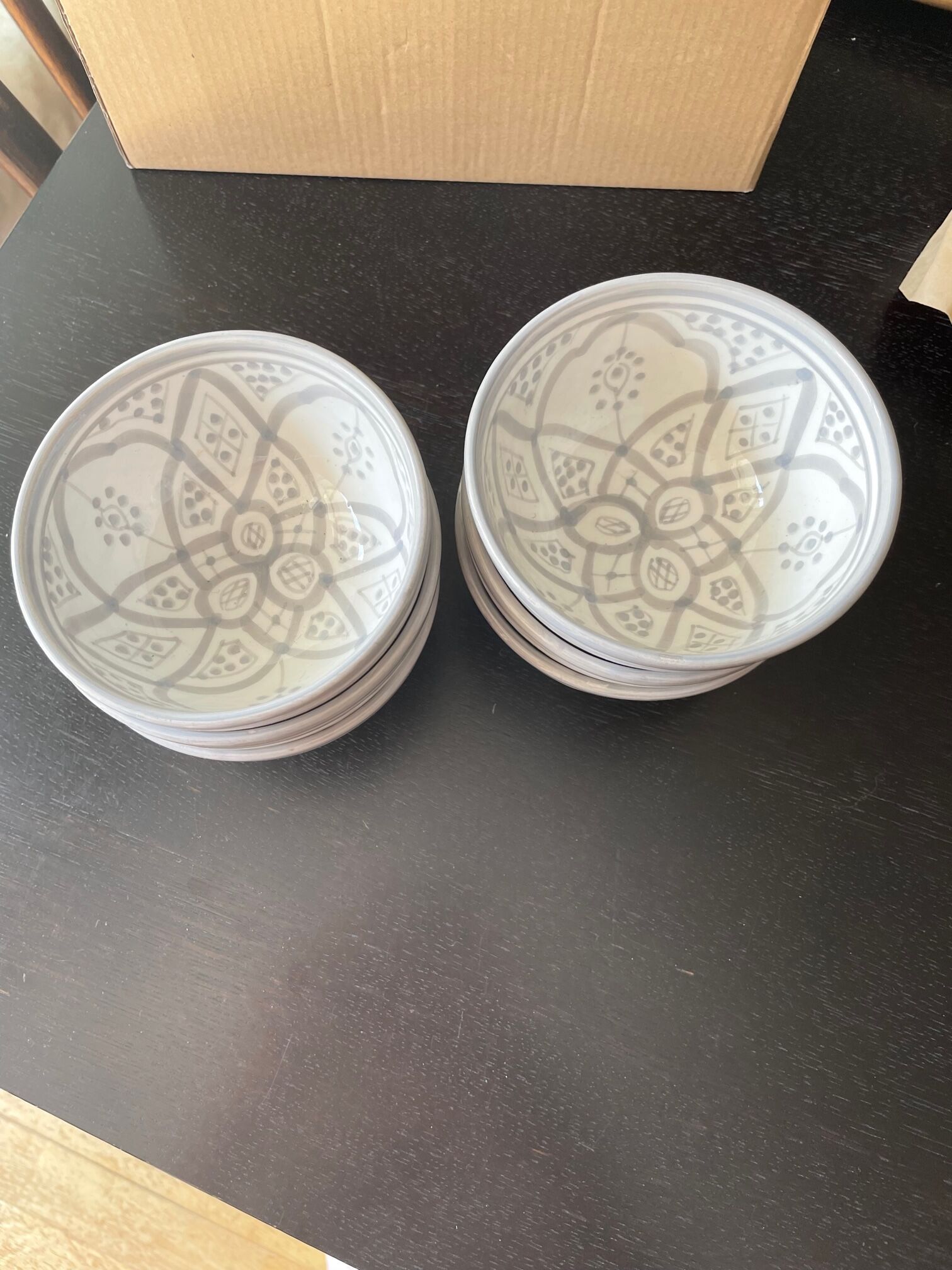 Set of 6 Berber ceramic bowls