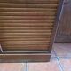 Antique double curtain cabinet in oak