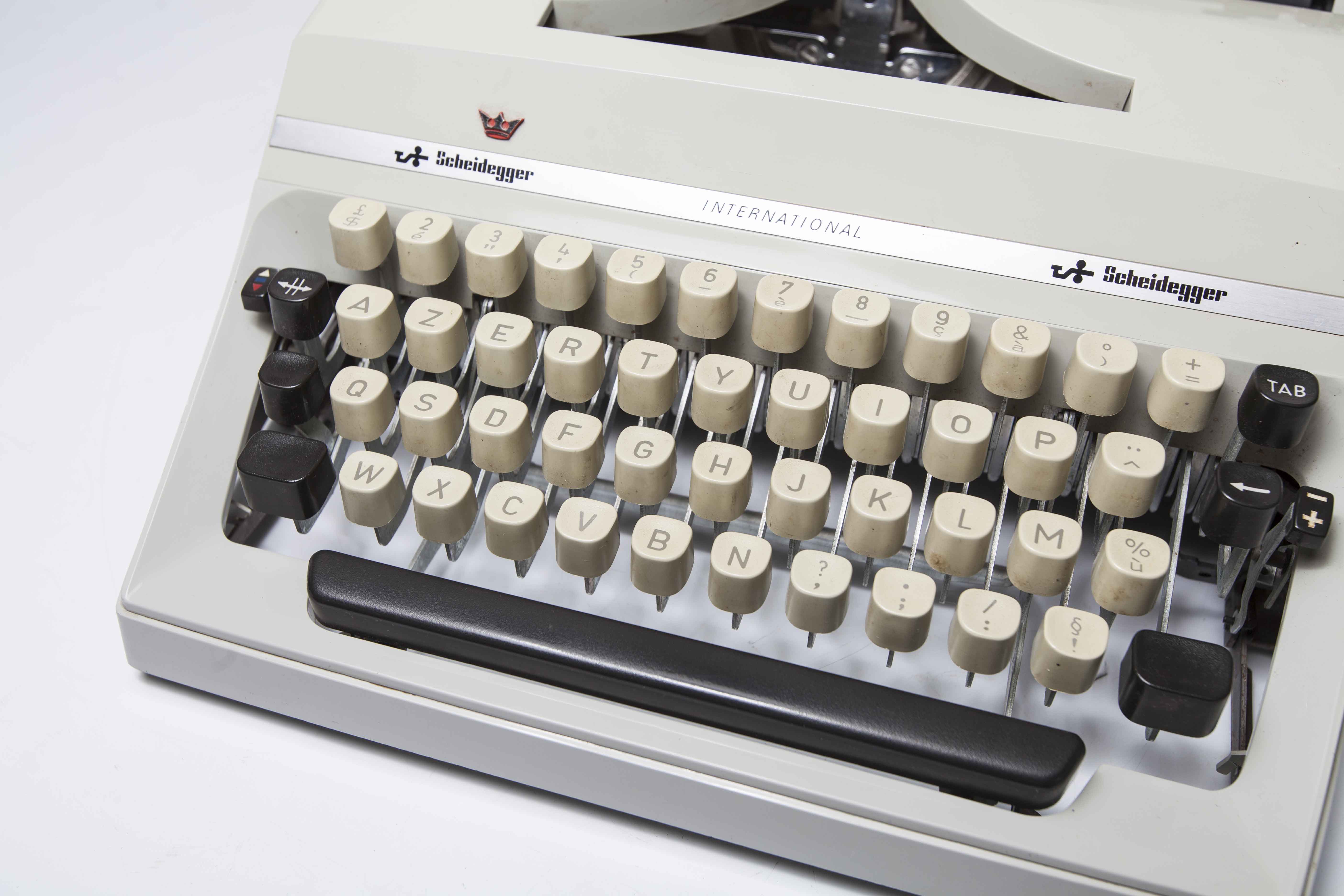 Revised Scheidegger International typewriter