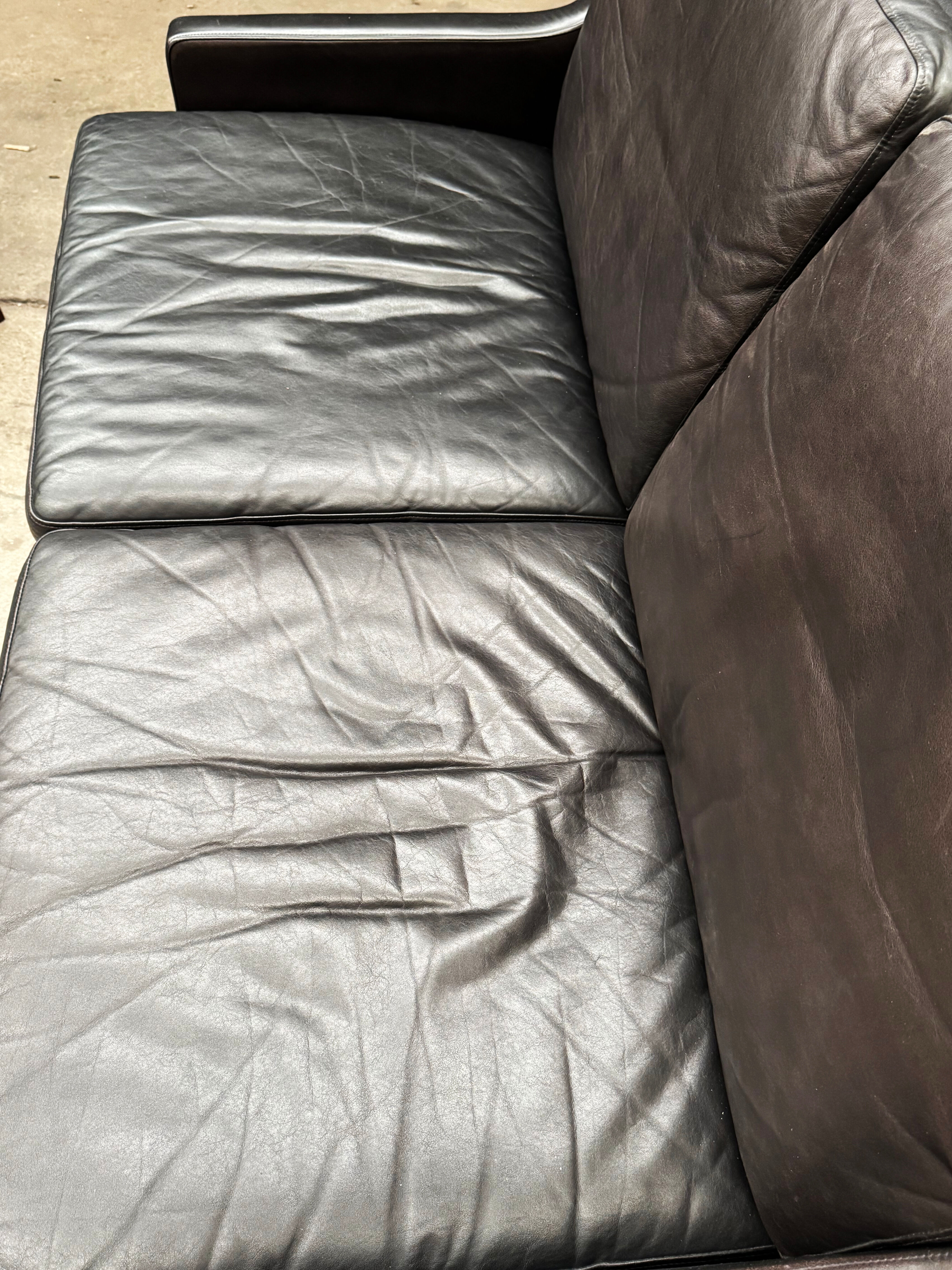 Canapé et 2 fauteuils scandinaves en cuir