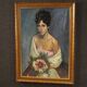 Portrait de dame peint en Italie du XXe siècle