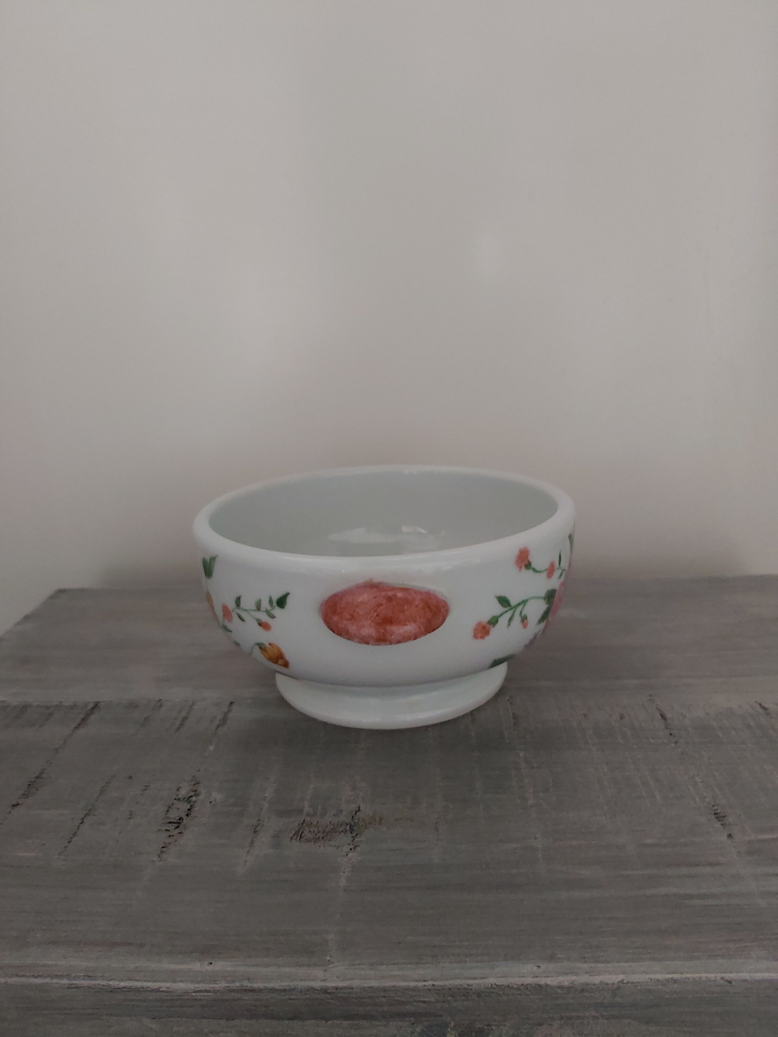Flared bowl with CNP porcelain handles signed M.C.B. Noël 1980