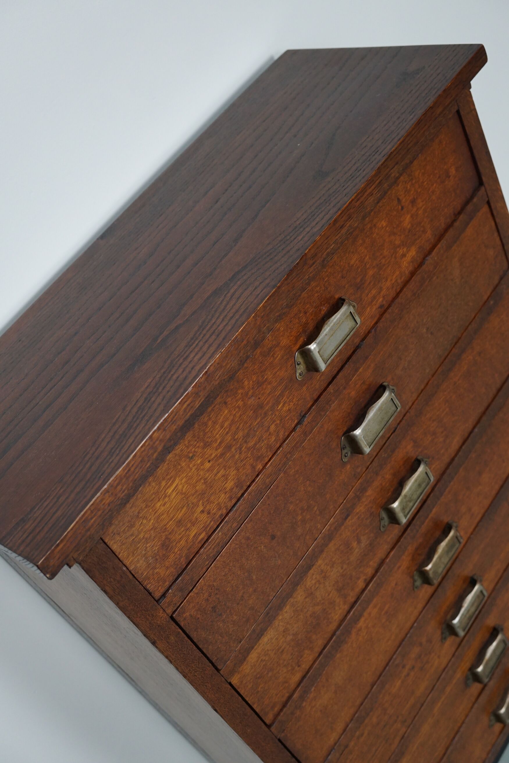 Dutch oak apothecary filing cabinet, 1930s