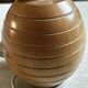 Turned and grooved wooden lamp base – 1980s