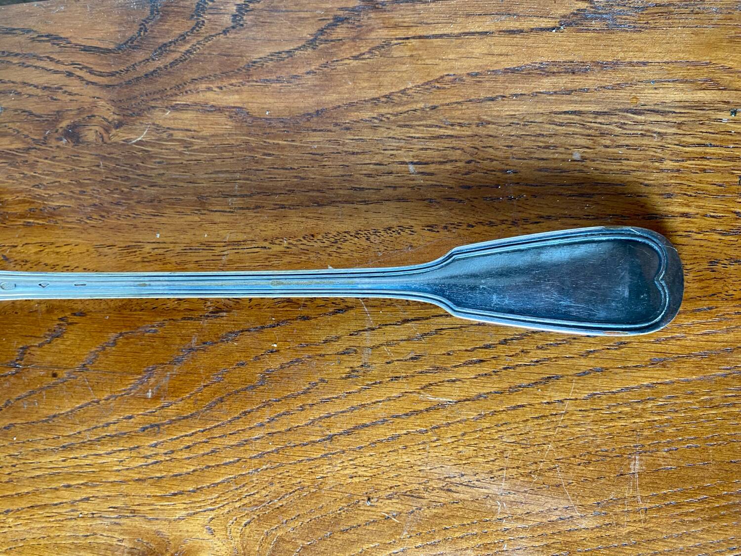 Old christofle goldsmith ladle silver metal #b343