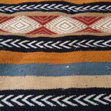 Wool hand-made carpet Kilim multicolor 97x144cm