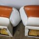 rare ensemble fauteuil baquet avec repose pied vintage