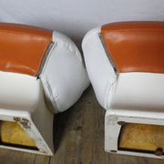 rare vintage bucket seat and footrest set