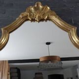 Louis XV style mirror guaranteed with water-gilded wood and gold leaf