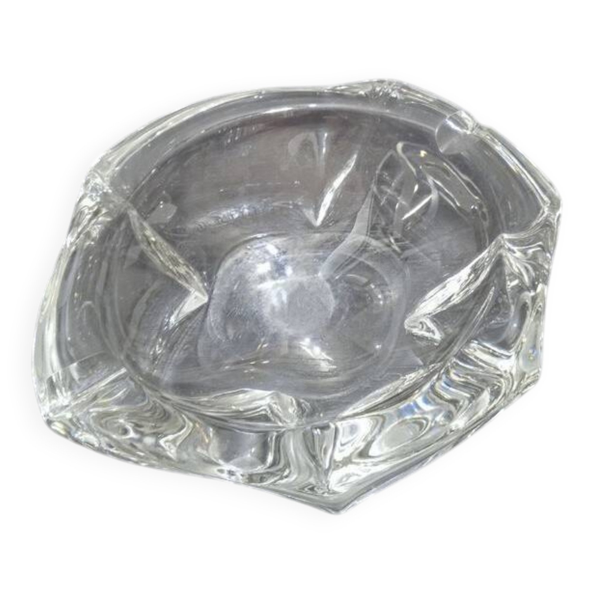 Crystal ashtray Daum France signed