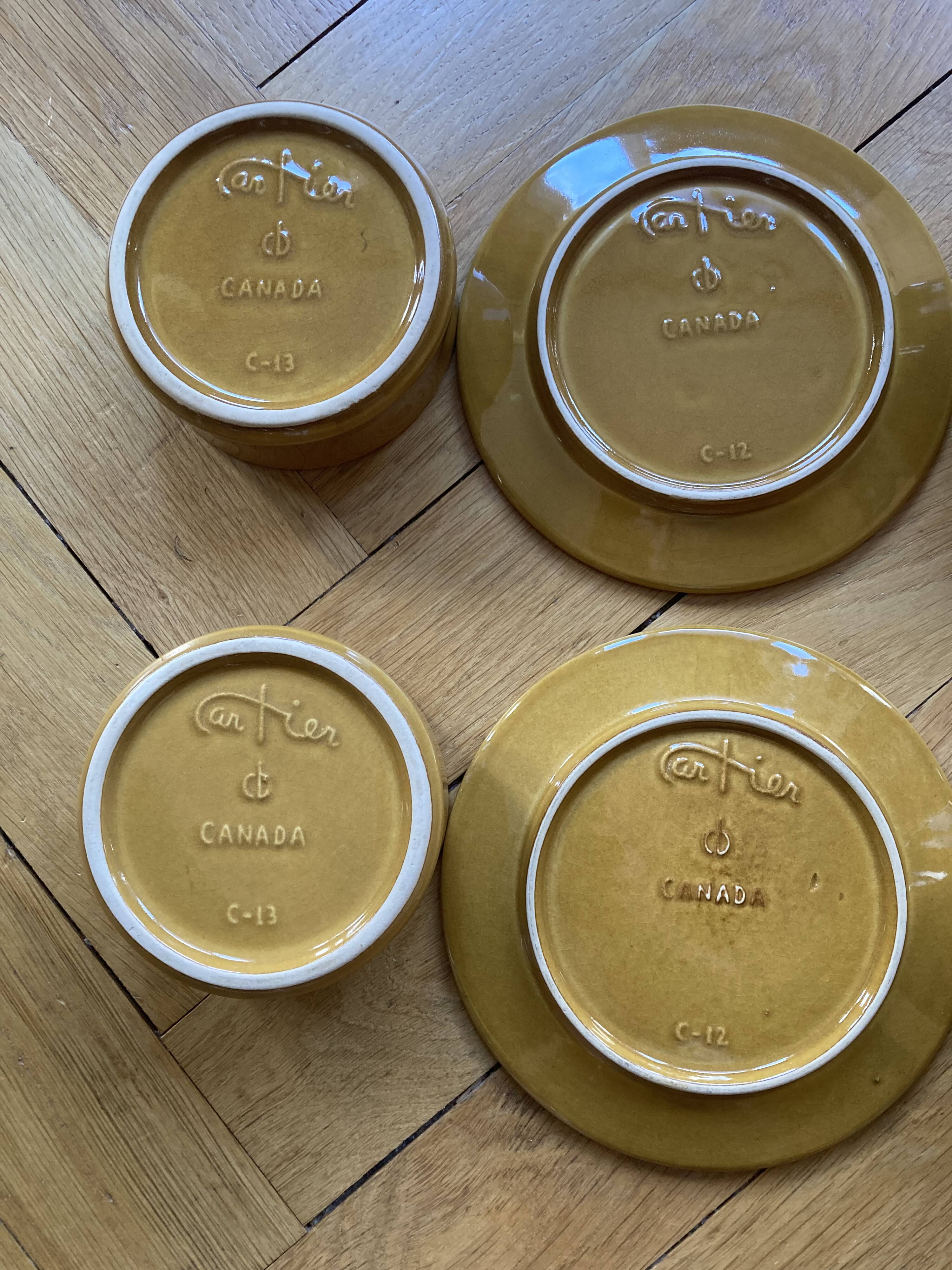 Bowls and ceramic plates from Beauce by Jean Cartier
