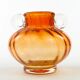 Mid-century modern vase, orange glass, Poland, 1970s