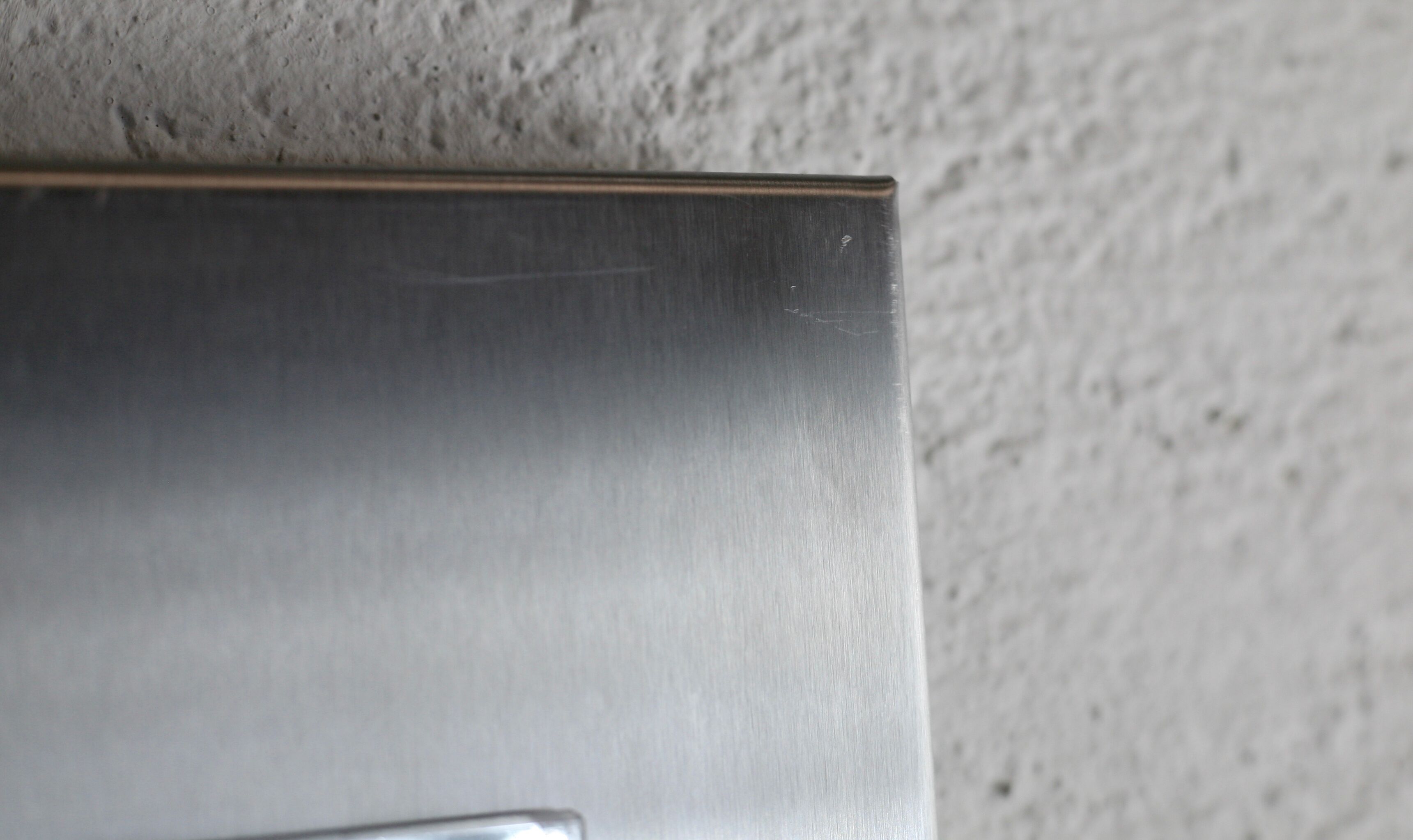 Mirror "space age". Stainless steel. France, circa 1970