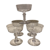 5 coupes cristal Baccarat