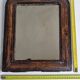 Antique Louis-Philippe mirror, painted wood imitation wood, 30 x 37 cm, 19th century
