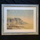 Impressionist painting, watercolour signed Henri TRIBOUT, Norman seascape, 20th century.