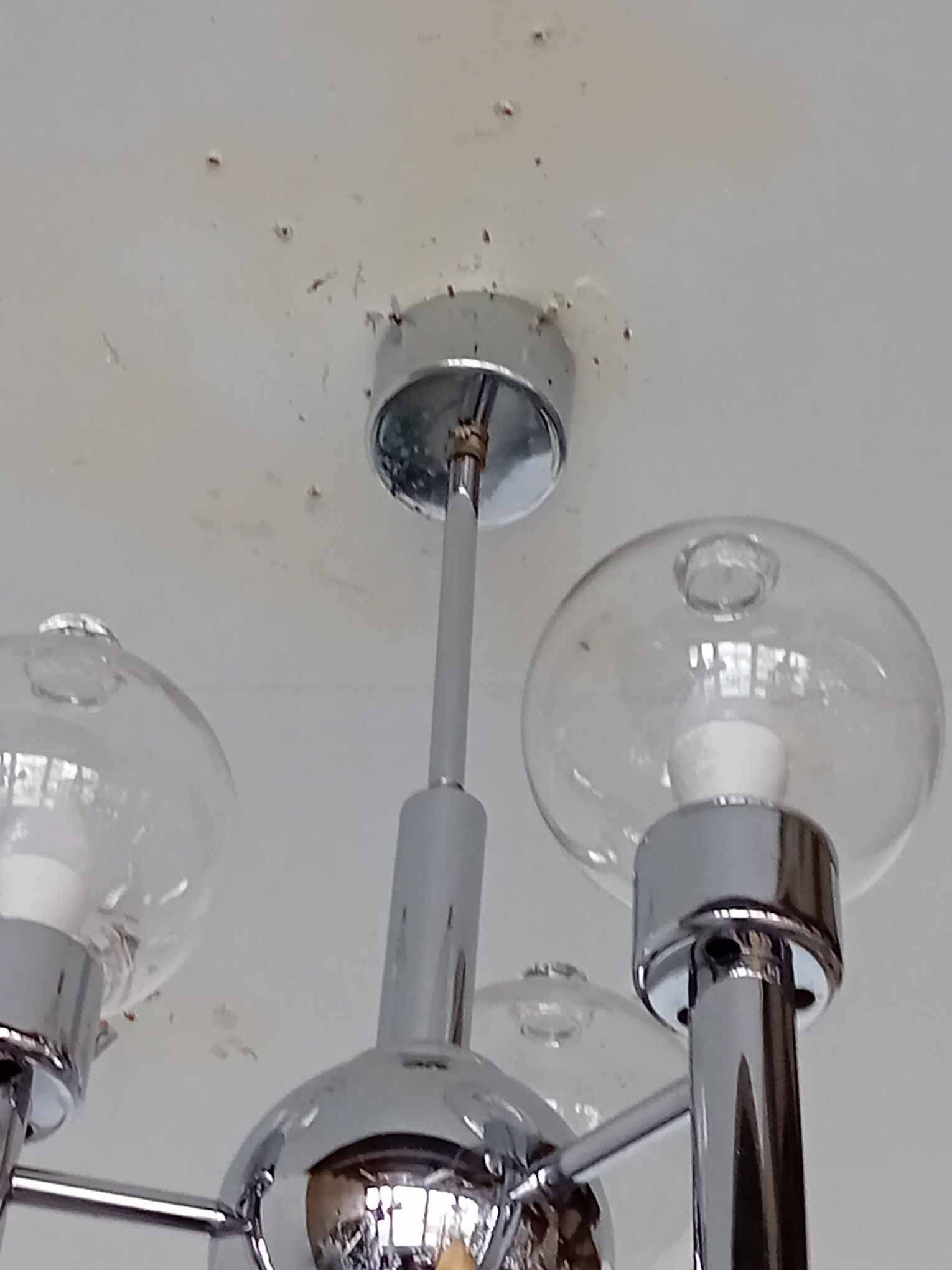 Chandelier with 3 branches space art 70's murano