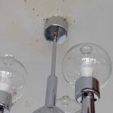 Chandelier with 3 branches space art 70's murano