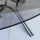 Chrome design coffee table and smoky glass 70s