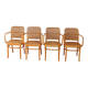 Set of 4 wooden and cane chairs model Prague 811 by Josef Hoffmann
