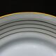11 Dessert Plates in White Porcelain and Art Deco Gold